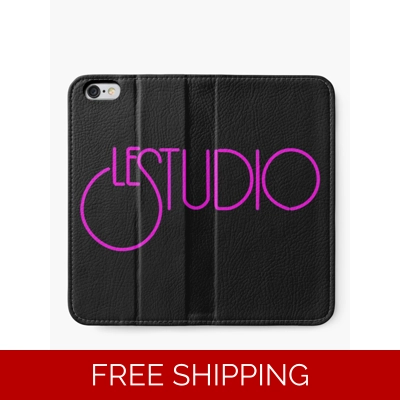 Le Studio Iphone Wallet Hot Pink Logo